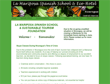 Tablet Screenshot of mariposaspanishschool.com